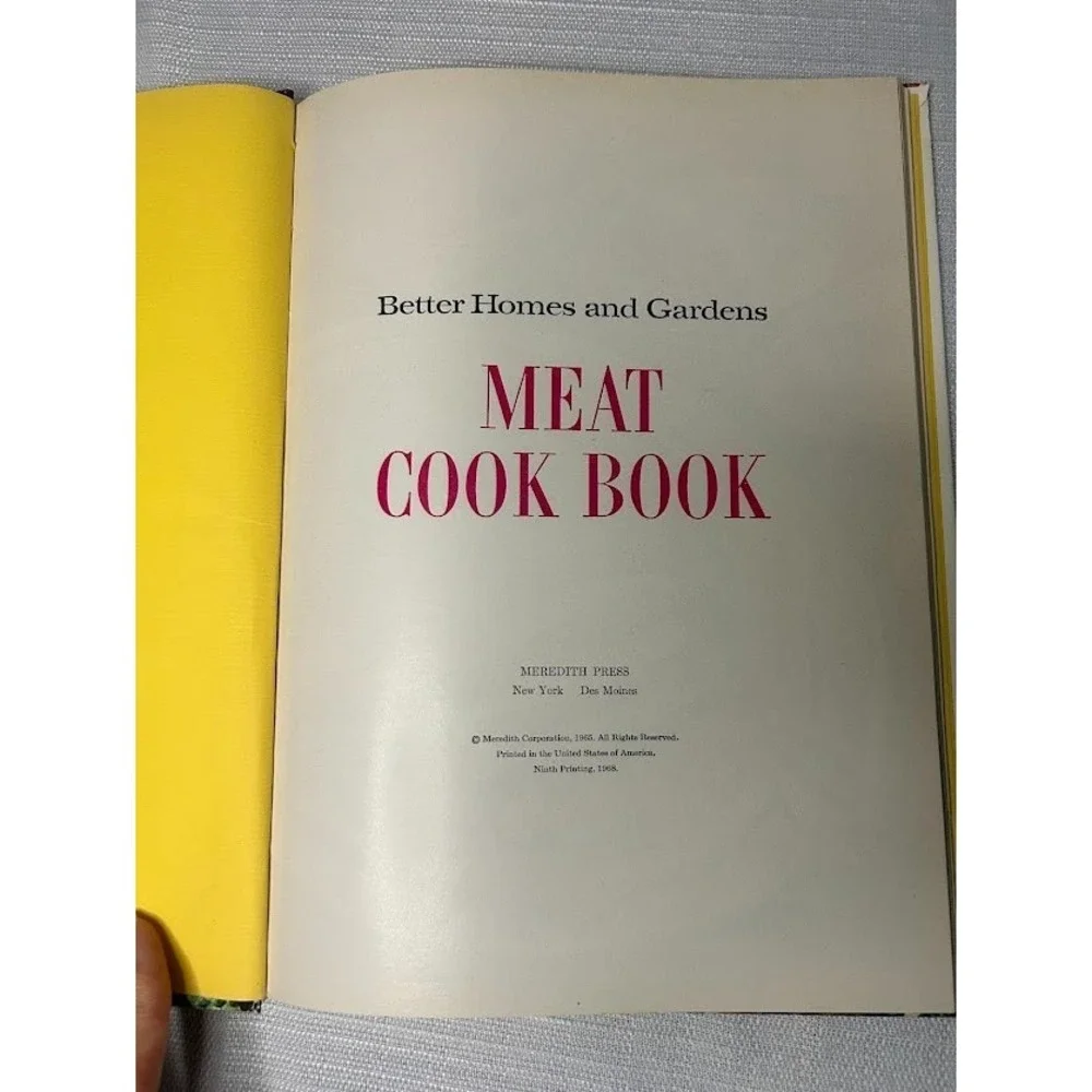 Better‎ Homes Gardens Meat Cook Book 1968 Vintage Recipes Mid Century Modern